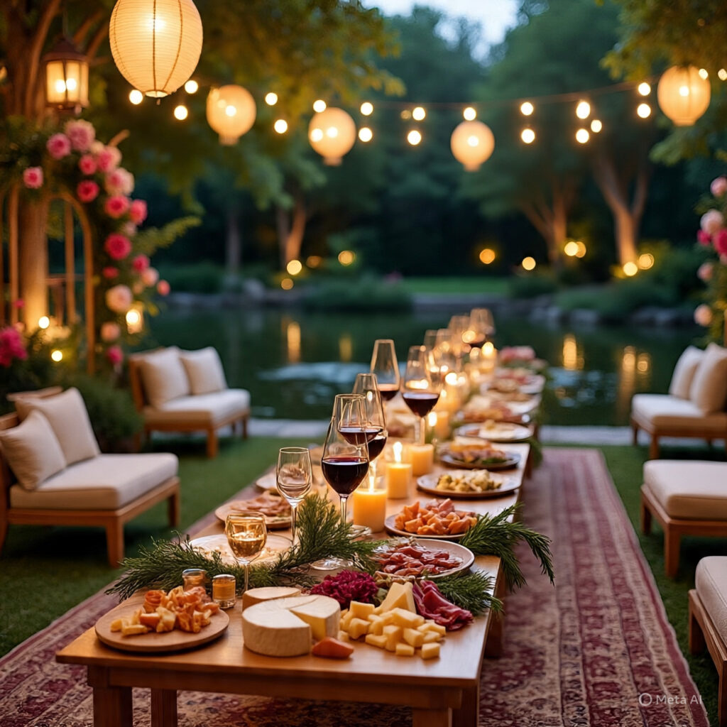 Outdoor party setup